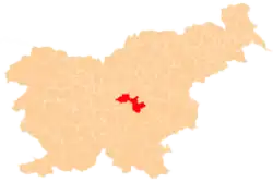 Location of the Municipality of Litija in Slovenia