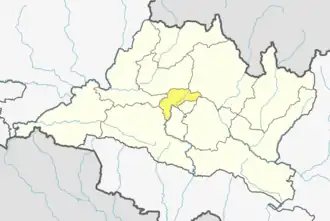موقعیت ناحیه کاتماندو در نقشه