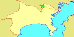 موقعیت آسائو، کاواساکی در استان کاناگاوا