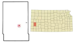 Location of Lakin, Kansas