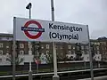 Underground platform signage