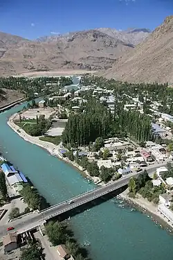 چشم‌انداز شهر خاروغ تاجیکستان
