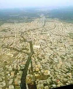 عکس هوایی شهر خوی