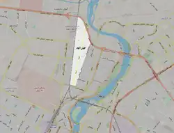 موقعیت کیان‌آباد در شمال اهواز