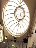 Glass-domed roof over the escalators (September 2006)