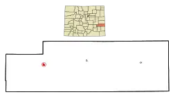 Location in Kiowa County and the state of کلرادو