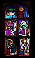 Stained glass of the Four Evangelists in Bockweiler, Germany