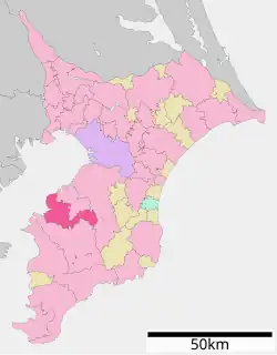 Location of Kisarazu in استان چیبا