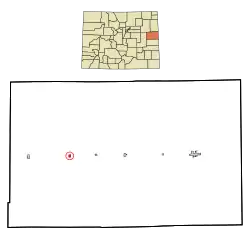 Location in Kit Carson County and the state of کلرادو