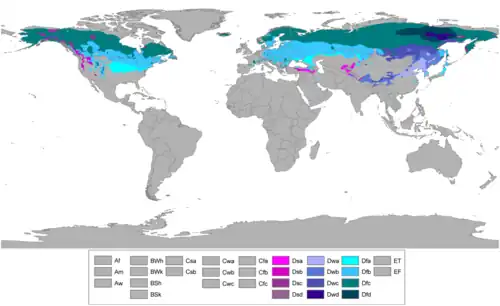 Koppen World Map D