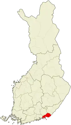 موقعیت ناحیه کوتکا-هامینا
Kotka-Hamina sub-region
