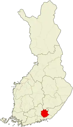 موقعیت ناحیه کوولا
Kouvola sub-region
