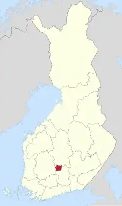 موقعیت کوهموینن در نقشه