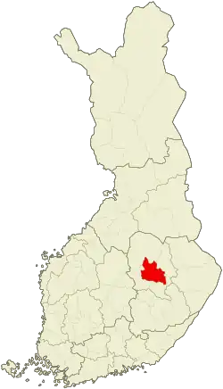 موقعیت ناحیه کوئوپیو
Kuopio sub-region