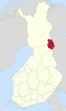 Location of Kuusamo in فنلاند