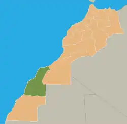 موقعیت منطقه عیون بوجذور در مراکش
