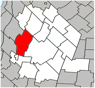 Location within Les Maskoutains Regional County Municipality.