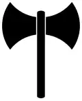 The labrys symbol. تبر