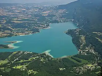 Panoramic view of Lake Aiguebelette