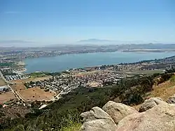 View of Lake Elsinore and surrounding area