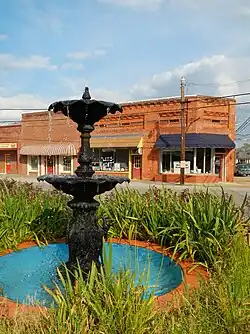 A fountain in Lanett, Alabama