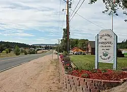 Entering from the north.