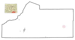 Location in Las Animas County and the state of کلرادو
