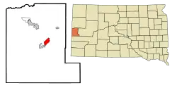 Location in Lawrence County and the state of داکوتای جنوبی