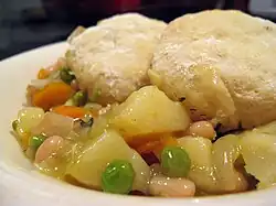 leek-and-bean cassoulet with dumplings