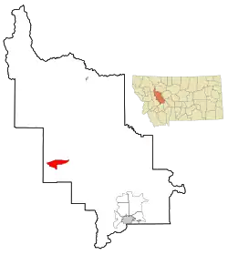 Location of Lincoln, Montana