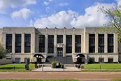 The Liberty County Courthouse in Liberty, Texas