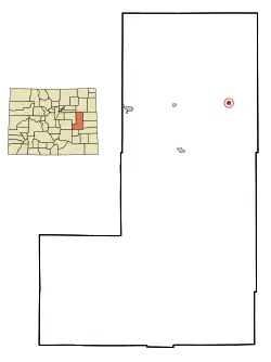 Location in Lincoln County and the کلرادو