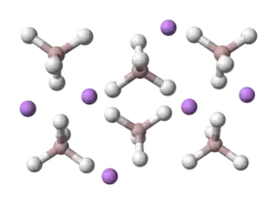 Unit cell ball and stick model of lithium aluminium hydride
