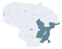Location of Vilnius County
