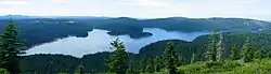 Little Grass Valley Reservoir as seen from atop nearby Bald Mountain