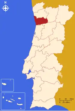 موقعیت منطقه پورتو در نقشه