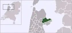 Highlighted position of Medemblik in a municipal map of North Holland