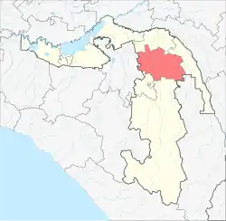 Location of Giaginsky District in the Republic of Adygea