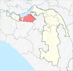 Location of Teuchezhsky District in the Republic of Adygea