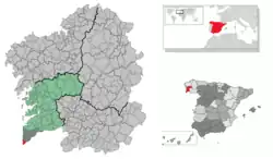 Situation of A Guarda within گالیسیا