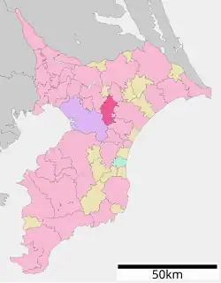 Location of Yachimata in استان چیبا