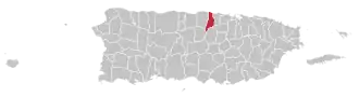 Location of Vega Alta in Puerto Rico