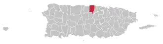 Location of Vega Baja in Puerto Rico