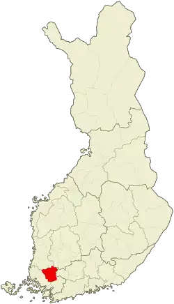موقعیت ناحیه لویما
Loimaa sub-region