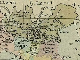 The امپراتوری اتریش Kingdom of Lombardy–VenetiaThe Republic of San Marco was situated in Venetia