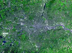 Aerial view of the metropolis