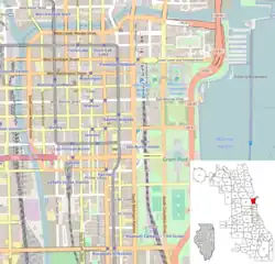 ساختمان منادناک در Chicago Loop واقع شده