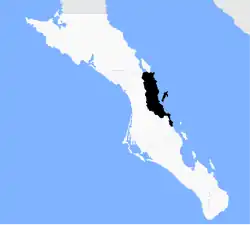 Location of Loreto in Baja California Sur