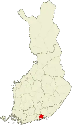 موقعیت ناحیه لوویسا
Loviisa sub-region