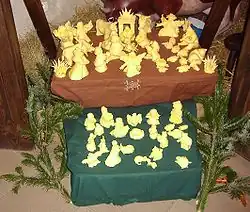Nativity scene from butter